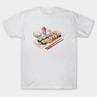 Kawaii Sushi Delights: Adorable T-Shirt for Sushi Lovers! T-Shirt